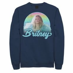 Licensed Character Men's Britney Spears Pastel Rainbow Portrait Sweatshirt Black