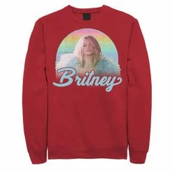 Licensed Character Men's Britney Spears Pastel Rainbow Portrait Sweatshirt Black -Licensed Character Shop unnamed file 25546