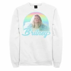 Licensed Character Men's Britney Spears Pastel Rainbow Portrait Sweatshirt Black -Licensed Character Shop unnamed file 25547