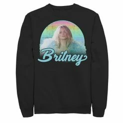 Licensed Character Men's Britney Spears Pastel Rainbow Portrait Sweatshirt Black -Licensed Character Shop unnamed file 25548