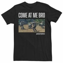 Licensed Character Men's Jurassic World Come At Me Bro Movie Still Graphic Tee Black