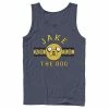 Licensed Character Men's Adventure Time Jake The Dog 2010 Head Shot Graphic Tank Top Navy -Licensed Character Shop unnamed file 25565