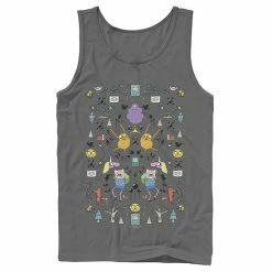 Licensed Character Men's Adventure Time Character Icon Collage Tank Top Navy -Licensed Character Shop unnamed file 25573