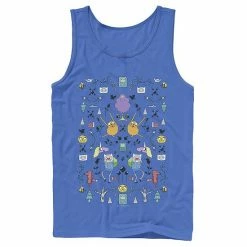 Licensed Character Men's Adventure Time Character Icon Collage Tank Top Navy -Licensed Character Shop unnamed file 25575