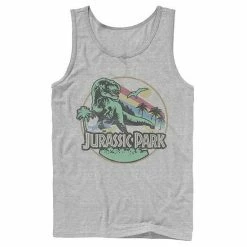 Licensed Character Men's Jurassic Park Retro Circle Tank Top Athletic Heather -Licensed Character Shop unnamed file 25578