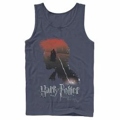 Licensed Character Men's Harry Potter Deathly Hallows Voldemort Silhouette Fill Tank Top Royal -Licensed Character Shop unnamed file 25585