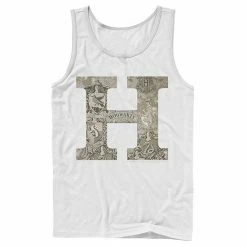 Licensed Character Men's Harry Potter H Hogwarts Crest Fill Tank Top White -Licensed Character Shop unnamed file 25593