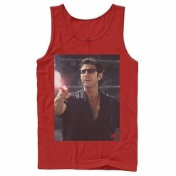 Licensed Character Men's Jurassic Park Ian Malcolm Road Flare Photo Graphic Tank Top Red -Licensed Character Shop unnamed file 25603