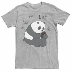 Licensed Character Men's Cartoon Network We Bare Bears Like Like Like Texting Graphic Tee Athletic Heather -Licensed Character Shop unnamed file 25615