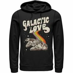 Licensed Character Men's Star Wars Pride Millennium Falcon Galactic Love Hoodie Navy