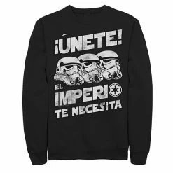 Licensed Character Men's Star Wars Unete El Imperio Te Necesita Stormtrooper Faded Portrait Sweatshirt Navy