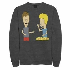 Licensed Character Men's Beavis And Butthead Air Guitar Portrait Fleece Navy -Licensed Character Shop unnamed file 25663