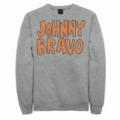 Licensed Character Men's Cartoon Network Johnny Bravo Logo Sweatshirt Black -Licensed Character Shop unnamed file 25669