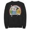 Licensed Character Men's Cartoon Network Adventure Time Finn & Jake Rainbow Banner Fleece Black -Licensed Character Shop unnamed file 25695