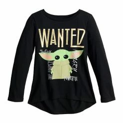Licensed Character Girls 7-16 Star Wars Grogu Aka Baby Yoda Wanted Graphic Tee