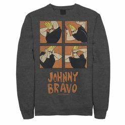 Licensed Character Men's Cartoon Network Johnny Bravo Box Up Hairdo Sweatshirt Athletic Heather -Licensed Character Shop unnamed file 25709