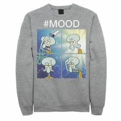 Licensed Character Men's Spongebob Squarepants Squidward Mood Meme Sweatshirt Navy -Licensed Character Shop unnamed file 25719