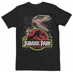 Licensed Character Men's Jurassic Park Raptor Holding Colored Logo Tee Athletic Heather -Licensed Character Shop unnamed file 25747