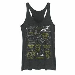 Licensed Character Disney / Pixar's Toy Story Juniors' Aliens Claw Master Map Tank Top Tahiti Blue -Licensed Character Shop unnamed file 25756