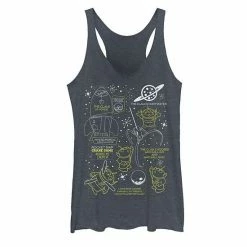 Licensed Character Disney / Pixar's Toy Story Juniors' Aliens Claw Master Map Tank Top Tahiti Blue -Licensed Character Shop unnamed file 25757