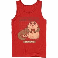 Licensed Character Men's Star Wars Jabba The Hutt Cartoon Cute Portrait Grid Tank Royal -Licensed Character Shop unnamed file 25771