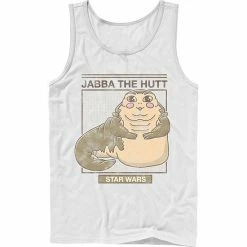 Licensed Character Men's Star Wars Jabba The Hutt Cartoon Cute Portrait Grid Tank Royal -Licensed Character Shop unnamed file 25774