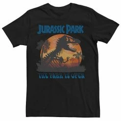 Licensed Character Men's Jurassic Park T-Rex Sunset Portrait Tee Silver -Licensed Character Shop unnamed file 25776