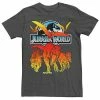 Licensed Character Men's Jurassic World Two Dino Charging Comic Pop Tee Navy Heather