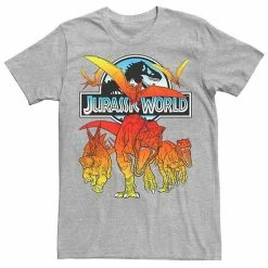 Licensed Character Men's Jurassic World Two Dino Charging Comic Pop Tee Navy Heather -Licensed Character Shop unnamed file 25789