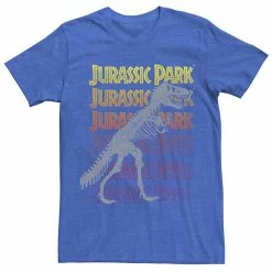 Licensed Character Men's Jurassic Park T-rex Skeleton Over Gradient Text Tee Red -Licensed Character Shop unnamed file 25794