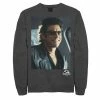 Licensed Character Men's Jurassic Park Goldblum Sly Smile Sweatshirt Charcoal Heather -Licensed Character Shop unnamed file 25795
