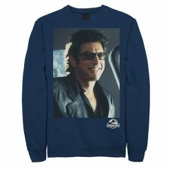 Licensed Character Men's Jurassic Park Goldblum Sly Smile Sweatshirt Charcoal Heather -Licensed Character Shop unnamed file 25798