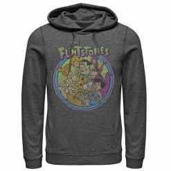Licensed Character Men's The Flintstones Retro Faded Circle Portrait Hoodie Navy -Licensed Character Shop unnamed file 25806