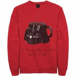 Licensed Character Men's Star Wars Darth Vader Mug I Like My Coffee On The Dark Side Sweatshirt Red -Licensed Character Shop unnamed file 25832