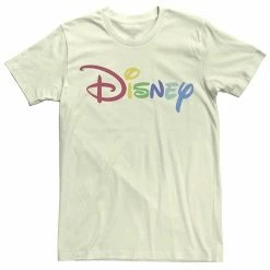 Licensed Character Men's Disney Rainbow Logo Tee Black -Licensed Character Shop unnamed file 25842