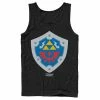Licensed Character Men's Nintendo Legend Of Zelda Links Awakening Hylian Shield Logo Tank Black -Licensed Character Shop unnamed file 25848