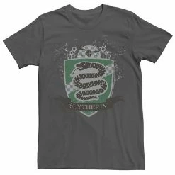 Licensed Character Men's Harry Potter Slytherin Quidditch Shield Tee Athletic Heather