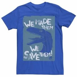 Licensed Character Men's Jurassic World Two We Made Them We Save Them Tee Navy Heather