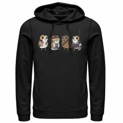 Licensed Character Men's Star Wars Cute Porgs Dressed As Characters Portrait Hoodie Black -Licensed Character Shop unnamed file 25886