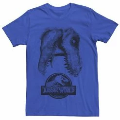 Licensed Character Men's Jurassic World Two T-Rex Icon Attack Grunge Tee Royal -Licensed Character Shop unnamed file 25890
