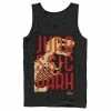 Licensed Character Men's Jurassic Park Split Typography T-Rex Bones Tank Top Red -Licensed Character Shop unnamed file 25893