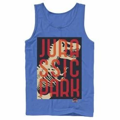 Licensed Character Men's Jurassic Park Split Typography T-Rex Bones Tank Top Red -Licensed Character Shop unnamed file 25894
