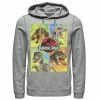 Licensed Character Men's Jurassic Park Four Different Dinosaur Faces Pullover Hoodie Black -Licensed Character Shop unnamed file 25903