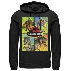 Licensed Character Men's Jurassic Park Four Different Dinosaur Faces Pullover Hoodie Black -Licensed Character Shop unnamed file 25905