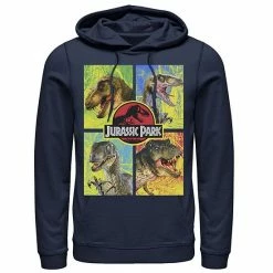 Licensed Character Men's Jurassic Park Four Different Dinosaur Faces Pullover Hoodie Black -Licensed Character Shop unnamed file 25906