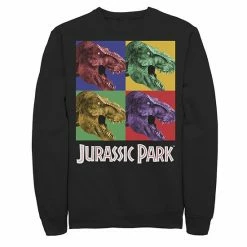 Licensed Character Men's Jurassic Park Four Square Dino Pop Art Style Pullover Fleece Char Hthr -Licensed Character Shop unnamed file 25910