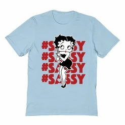 Licensed Character Men's Betty Boop T-Shirt Light Blue -Licensed Character Shop unnamed file 25977