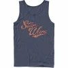 Licensed Character Men's Star Wars Cursive Cheetah Fill Logo Tank Navy -Licensed Character Shop unnamed file 26004