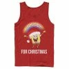Licensed Character Men's Spongebob I'm Ready For Christmas Rainbow Tank Athletic Heather -Licensed Character Shop unnamed file 26028