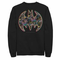 Licensed Character Men's DC Comics Batman Neon Comic Cover Logo Sweatshirt Black -Licensed Character Shop unnamed file 26037